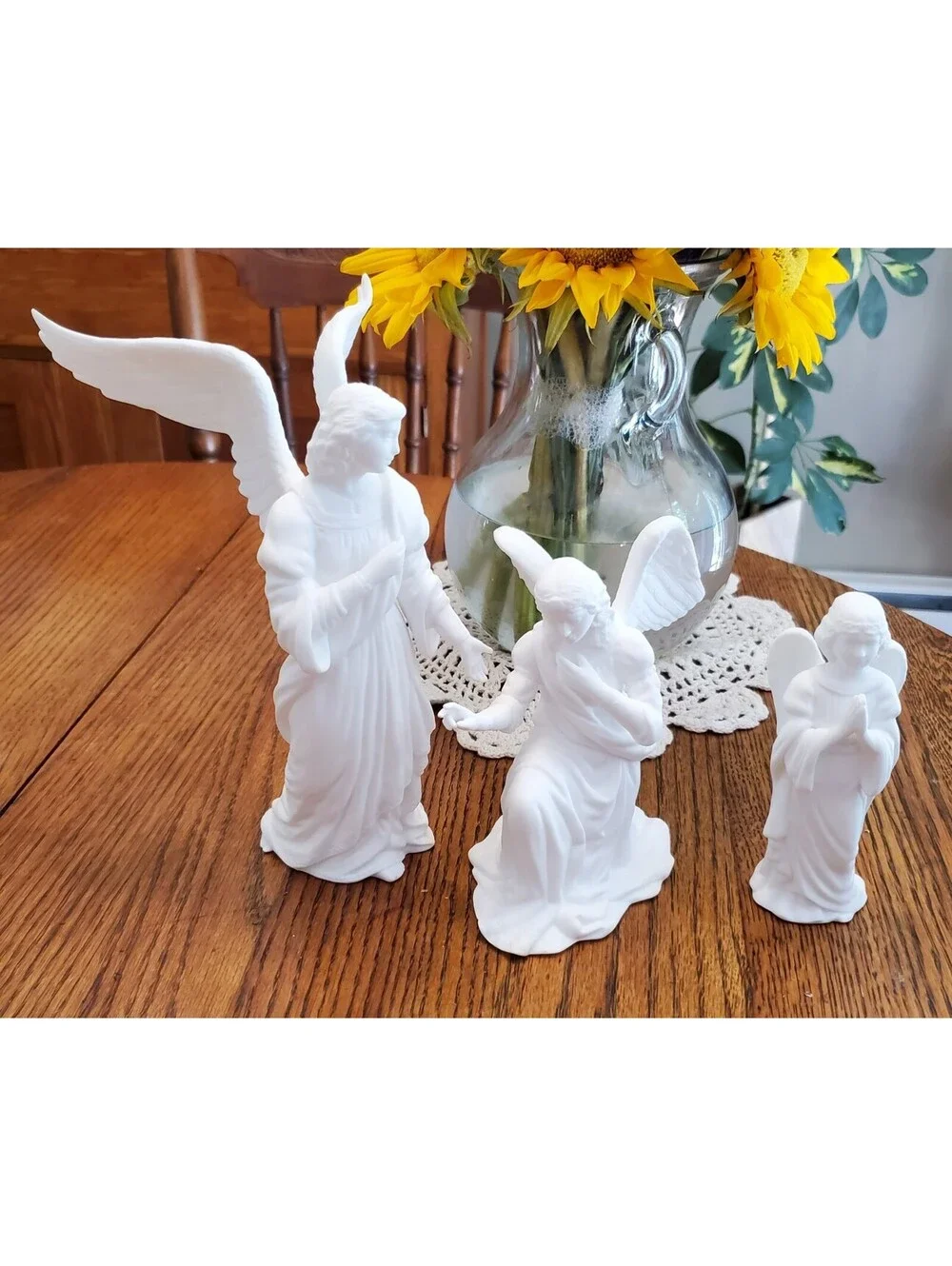 Vtg Lenox White Porceline Nativity